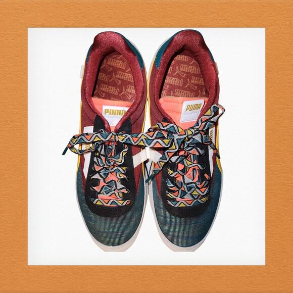 Puma Future Rider Mix 'Green Brown' 373184-02 Women's Sneakers Size 8 (NIB) - Picture 2 of 10